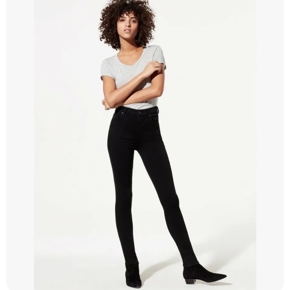 CITIZENS OF HUMANITY COH black Carlie high rise skinny pants stretch jeans 24
